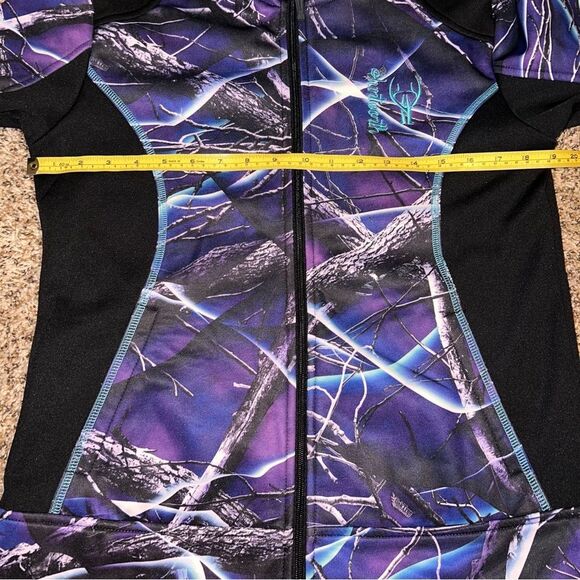 Huntworth Oaktree Jacket Ultraviolet Purple Full Zip Medium Purple Black Camo - Picture 7 of 9